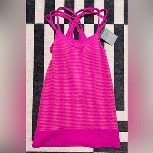BNWT Athleta Mind Over Matter Pixel Tank XL Hot Pink Brand New W Tags Activewear